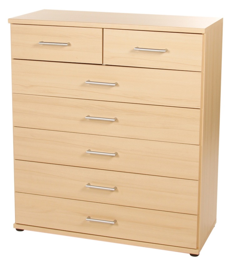 Omega 5+2 Drawer Chest Beech - Click Image to Close